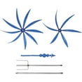 thumbnail image 4 of JASGARDE 360° Outdoor Wind Spinner, Large Garden Pinwheels Metal Wind Sculpture Spinner with Gardens Stake, Rotating Windmill Yard Art Decor for Patio, Lawn, Garden (Blue), 4 of 5