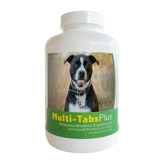 Healthy Breeds Dog Multi-Tab Vitamin and Mineral Supplement for Pit Bull, 180 Chews