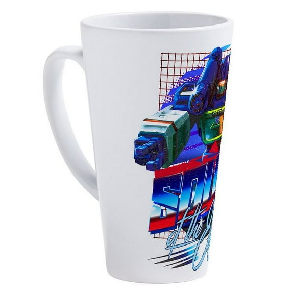 CafePress - Transformers Sound Of The 80S - 17 Oz White Ceramic Latte Mug