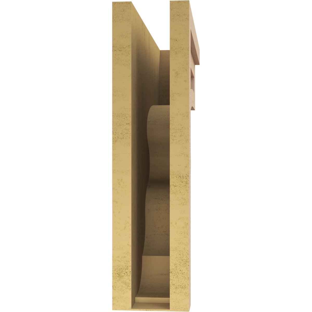 6"W x 24"D x 24"H Thin Highland Rough Cedar Woodgrain TimberThane Corbel, Primed Tan