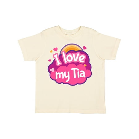 

Inktastic Niece Rainbow I Love My Tia Gift Toddler Toddler Girl T-Shirt