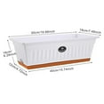 thumbnail image 2 of stanreset Flower Pots Rectangular Vegetables Growing Planting Family Plant Drainage Hole Planter for Balcony Patio Outdoor White, 2 of 9