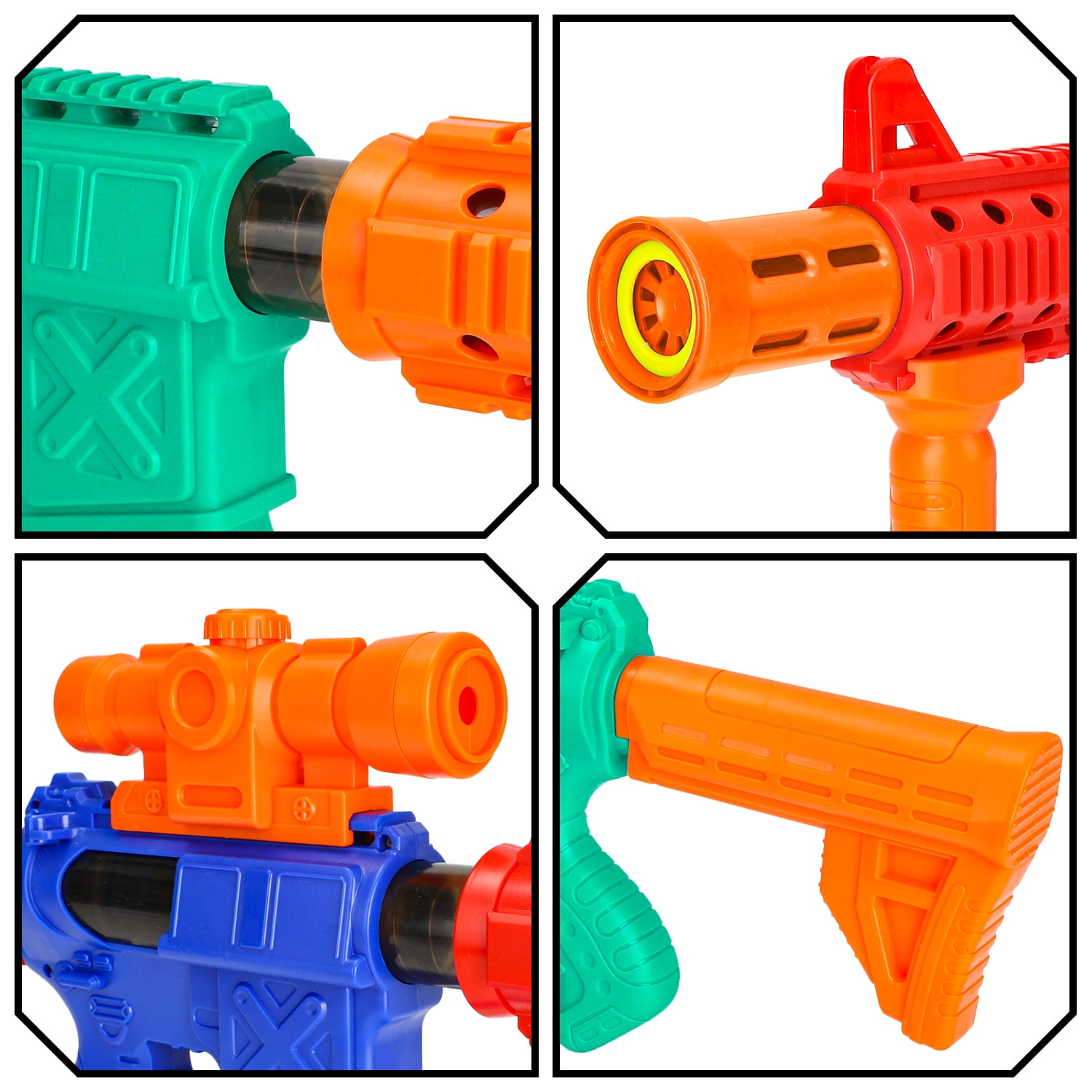 Huge Wave Large 4.5 ft Shooting Targets Game for Kids, 2 Blaster & 24 Foam Balls Moving Rotating Target with for Nerf Popper, Outdoor Toys Christmas Birthday Gifts for Boys&Girls 5-7 8-12