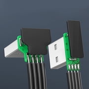 90 Degree Right Angled USB to USB 5Pin Down Bend Data Cable Charging Cord Wire for Tablet Phones Charging and Syncing