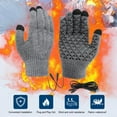 thumbnail image 2 of USB Heated Knitted Gloves Full Finger Gloves Non-Slip Touch Screen Gloves Thicken Winter Cycling Gloves for Men Women, 2 of 8