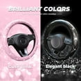 thumbnail image 4 of Diamond Bling Steering Wheel Cover for Cars, 15 Inch Soft PU Leather, Breathable & Anti-Slip Rhinestone Design, Universal Vehicle Interior Accessories, 4 of 13