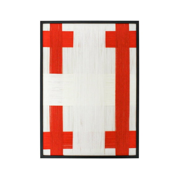 Cuadro Decorativo Galerias El Triunfo Arte Hilo Tensado Diseño Franjas Naranjas 70x50cm