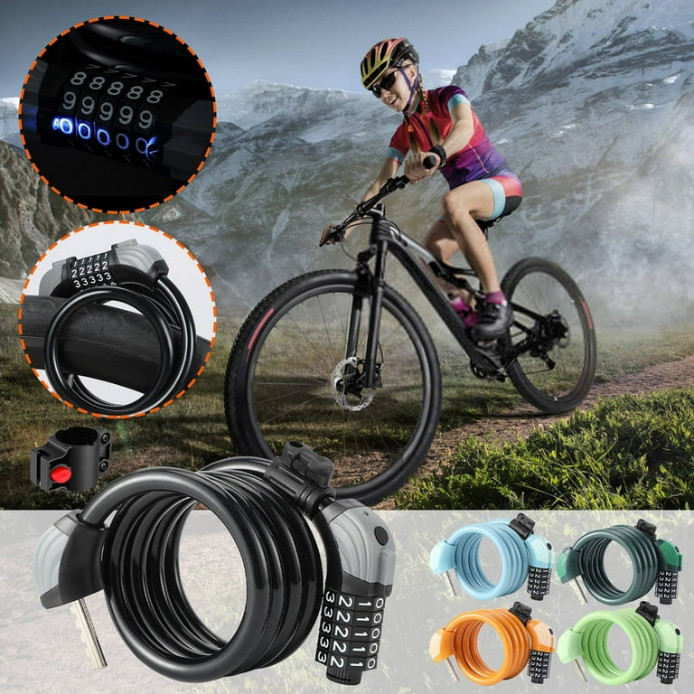 Hesxuno Bike Lock Cable, Bike Locks Heavy Duty Anti Theft, Bike