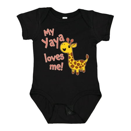 

Inktastic My Yaya Loves Me- Cute Giraffe Gift Baby Boy or Baby Girl Bodysuit