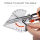 thumbnail image 5 of Tijeras multiángulo ajustables de 45 a 135 grados para cortes y manualidades precisos, ideales para proyectos de bricolaje y uso profesional. Aestivo | Naranja | AESTIVO, 5 of 7