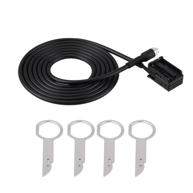 6000 CD MP3 Audio Input Aux Cable Adapter for Ford Focus Mondeo with Removal Tool Keys