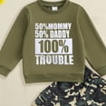 thumbnail image 4 of Akiihool Newborn Boy Outfits Toddler Baby Boy Fall Winter Outfits Letter Crewneck Sweatshirt Casual Pants 2Pcs Clothes Set White,18-24 Months, 4 of 4