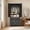 Black, variant on 71 Inch Tall Wardrobe Cabinet, 2-Door Metal Storage Closet with Hanging Rod, 2 Drawers and Adjustable Shelf for Bedroom, Office, Entryway, Black