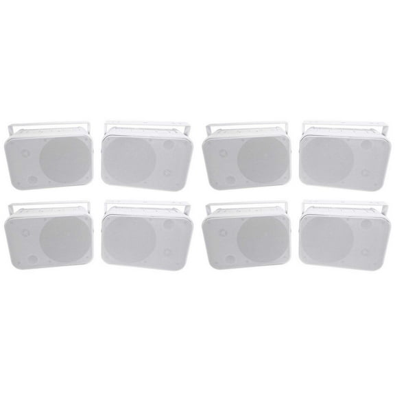 8) Rockville HP65S 6.5" Outdoor/Indoor Home Theater Patio Speakers Swivel Mounts