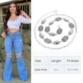 thumbnail image 5 of Zhengup Chain Belt for Women Metal Waist Chain Belt Concho Boho Western Belt, 5 of 8