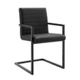 thumbnail image 3 of Modway Savoy Vegan Leather Dining Chairs - Set of 2 in Black, 3 of 9