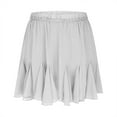 thumbnail image 6 of Qulqfy Pleated Women's Trendy White Ruffle Tummy Control Flowy Solid Skorts Women Trouser S, 6 of 8