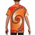thumbnail image 5 of Wukai Orange Rotating Youth Unisex Short Sleeve T-Shirt for Boys, Girls, Teens, and Kids-Small, 5 of 7