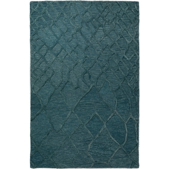 Dalyn Mojave Area Rug MJ1 Mj1 Navy Navy Waves Diamonds 5' x 7' 6" Rectangle