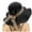 Black, variant on Women's Wavy Wide Brim Sun Hat UPF 50+ UV Protection Knit Summer Hat with Bowknot, Foldable Packable Breathable Beach Cap for Outdoor Travel Hiking
