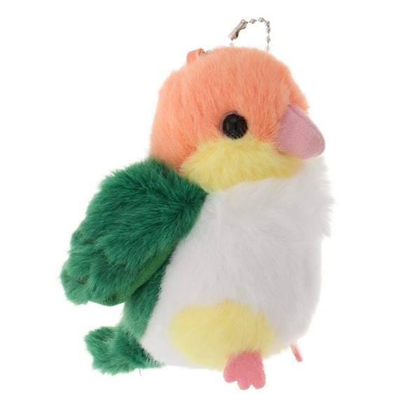 Hemobllo Cute Bird Keychain Plush Decorative Item for Backpack and Purse with Parrot Shape 1 PCS