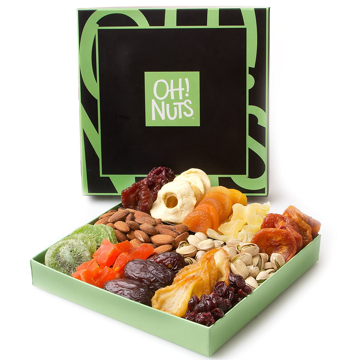 Healthy Gourmet Snack Christmas Food Holiday Nut and Dried Fruit Gift Basket