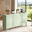 Green, variant on Fnova Modern Cabinet with 2-Tier Storage Shelves, 59.44" Sideboard with 4 Doors, Push Pop-up Door, for Kitchen, Dining Room, Living Room, Easy Assembly