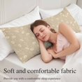 thumbnail image 5 of Beige Floral Body Pillow Covers 20"x60", Vintage Spring Botanical Flowers Soft Brushed Microfiber Breathable Throw Pillow Covers, Pillowcase with Zipper for Couch Sofa Bedroom Living Room, 5 of 9