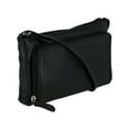 thumbnail image 3 of CTM  Leather Organizer Crossbody Handbag (Women), 3 of 5