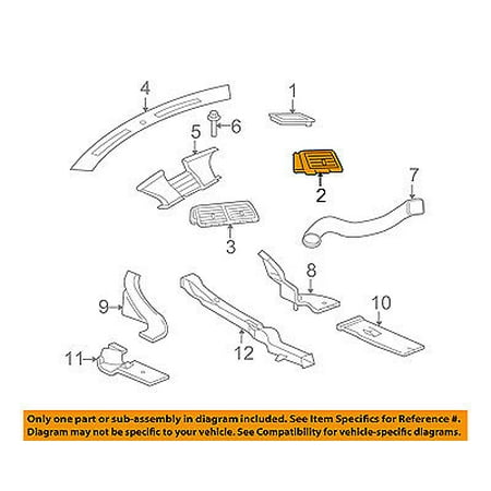 Dash Air Vent-AC A/C Heater Duct Outlet Louvre Right 1QL40XDVAA