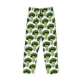 thumbnail image 6 of Uemuo Cute Broccoli Pattern Men's Wide Leg Palazzo Lounge Pants with Pockets Light Weight Loose Comfy Casual Pajama Pants-XX-Large, 6 of 9