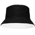 thumbnail image 7 of Reversible Bucket Hat For Men Women Summer Travel Beach Outdoor Fishing Hat 100% Cotton - White/Black, 7 of 7