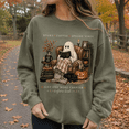 thumbnail image 3 of Halloween Shirt, Books Coffee Spooky Vibes Ghost Reading Sweatshirt, Just One More Chapter Before Bed Book Lover Hoodie, Cozy Fall Reader Gift, 3 of 9