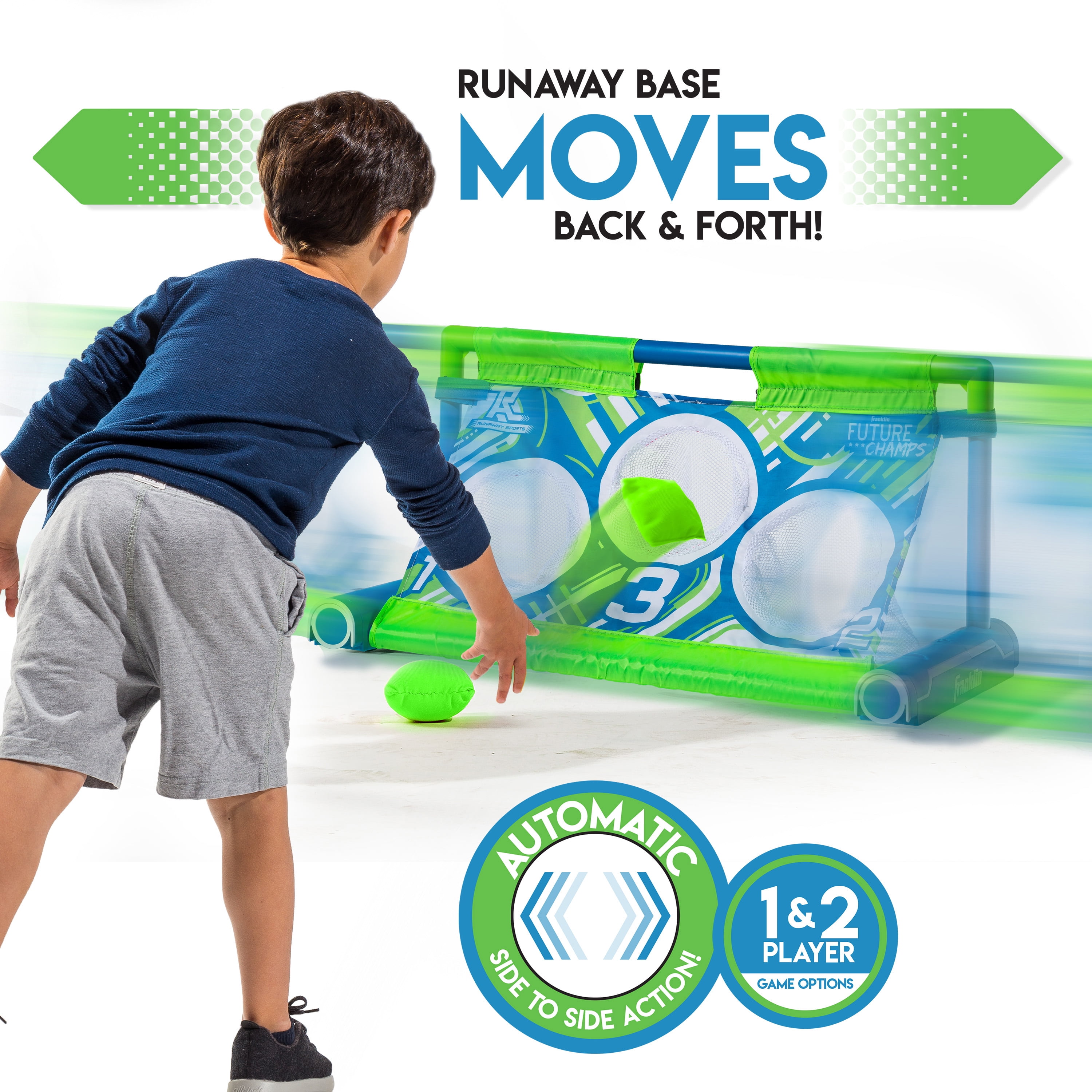 Franklin Sports Kids Bean Bag Toss - RunAway Moving Sport Game - 29 x 12 x 14.5 inches