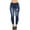Dark Blue, variant on Durtebeua Women Plus Size Ripped Stretch Skinny Jeans Ripped Mid Rise Frayed Hem Denim Stretchy Skinny Jeans Blue XL