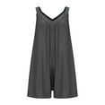 thumbnail image 7 of UAMVSH Jumpsuits for Women Sleeveless V-Neck Summer Rompers Pleated Wide Strap Baggy Short Overalls Clothes with Pockets, 7 of 7