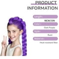 thumbnail image 4 of Long Braided Cosplay Wig, Purple Braid Wig Halloween Cosplay Props，Anime Costume Wigs for Women, 4 of 5