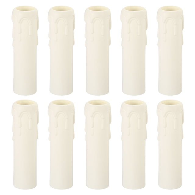 Cubierta de Socket para Vela Uxcell 25x100mm Base de Candelabro para E14 Chandelier Blanca 10 Paquete