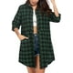 thumbnail image 2 of Camisa de manga larga para mujer, vestido camisero a cuadros, vestido tipo blusa, cárdigan de gran tamaño, vestido camisero, vestido a cuadros, 2 of 6