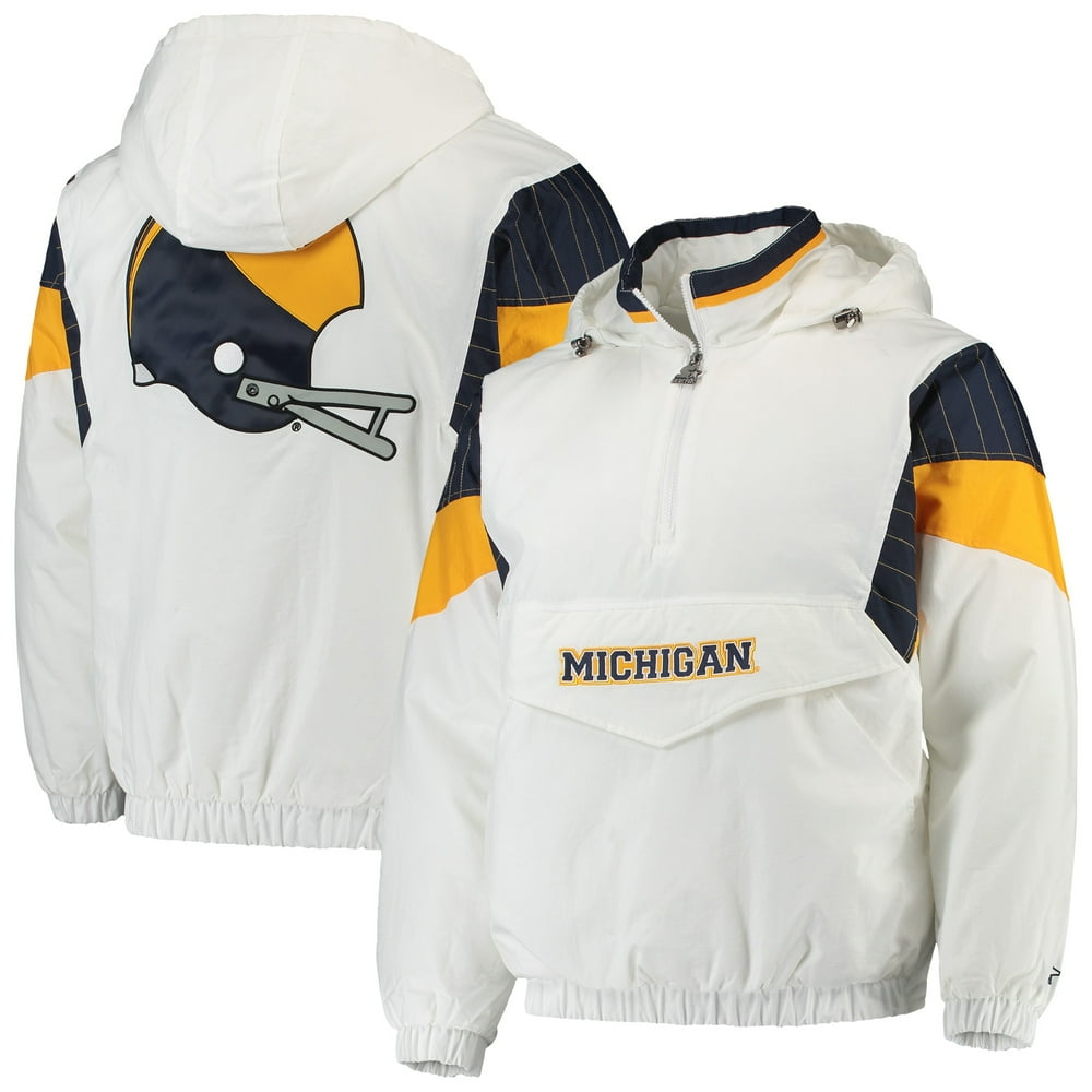 Michigan Wolverines Starter Breakaway Hoodie QuarterZip Pullover