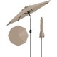 thumbnail image 1 of 9ft outdoor patio umbrella - 6 sturdy ribs, uv protection, waterproof - ideal para para garden, deck, backyard, y pool (tan), 1 of 5
