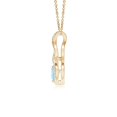 thumbnail image 2 of Angara Natural Aquamarine Infinity Pendant Necklace for Women in 14K Yellow Gold - March Birthstone Jewelry | Natural Aquamarine Necklace, 2 of 9
