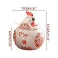 thumbnail image 2 of Ceramic Salt Cellar with Lid and Spoon, Rooster Kitchen Decor Salt Box and Salt Container for Chicken Salt, Sugar and Seasoning, Cute Chicken Decor Countertop Storage，400ml, 2 of 6
