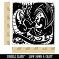 thumbnail image 2 of Long Dragon in a Box Square Rubber Stamp Stamping Scrapbooking Crafting - Small 1.25in, 2 of 7