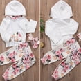 thumbnail image 3 of Jxzom Baby Beautiful Floral Long-sleeve Hoodie Pants and Headband Set, 3 of 6