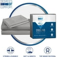thumbnail image 5 of Degrees of Comfort Coolmax Cooling Sheets Set for Twin Size Bed, Moisture Wicking for Night Sweats Best Comfort, Cool Sheets for Hot Sleepers During Warm Weather with Deep Pocket, Grey-3PC, 5 of 8