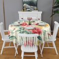 thumbnail image 2 of Pioneer Flower Floral Print Pattern Round Tablecloth 60"x60",Wrinkle Wipeable Table Cloth for Kitchen Dining Room Picnic Patio Party, 2 of 6