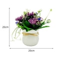 thumbnail image 6 of sunsanly Artificial Potted Plants 5 Flower Head Home Office Table Centerpiece Wedding Faux Floral Bonsai Indoor Outdoor Desktop Decoration, 6 of 8