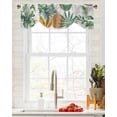 thumbnail image 5 of Tie Up Valance Curtain for Kitchen,Watercolor Turtle Backwood Rod Pocket Short Curtains Adjustable Tie-Up Shade Valances,Bohemian Art Pink Line Window Treatment for Bathroom Living Room Bedroom, 5 of 8