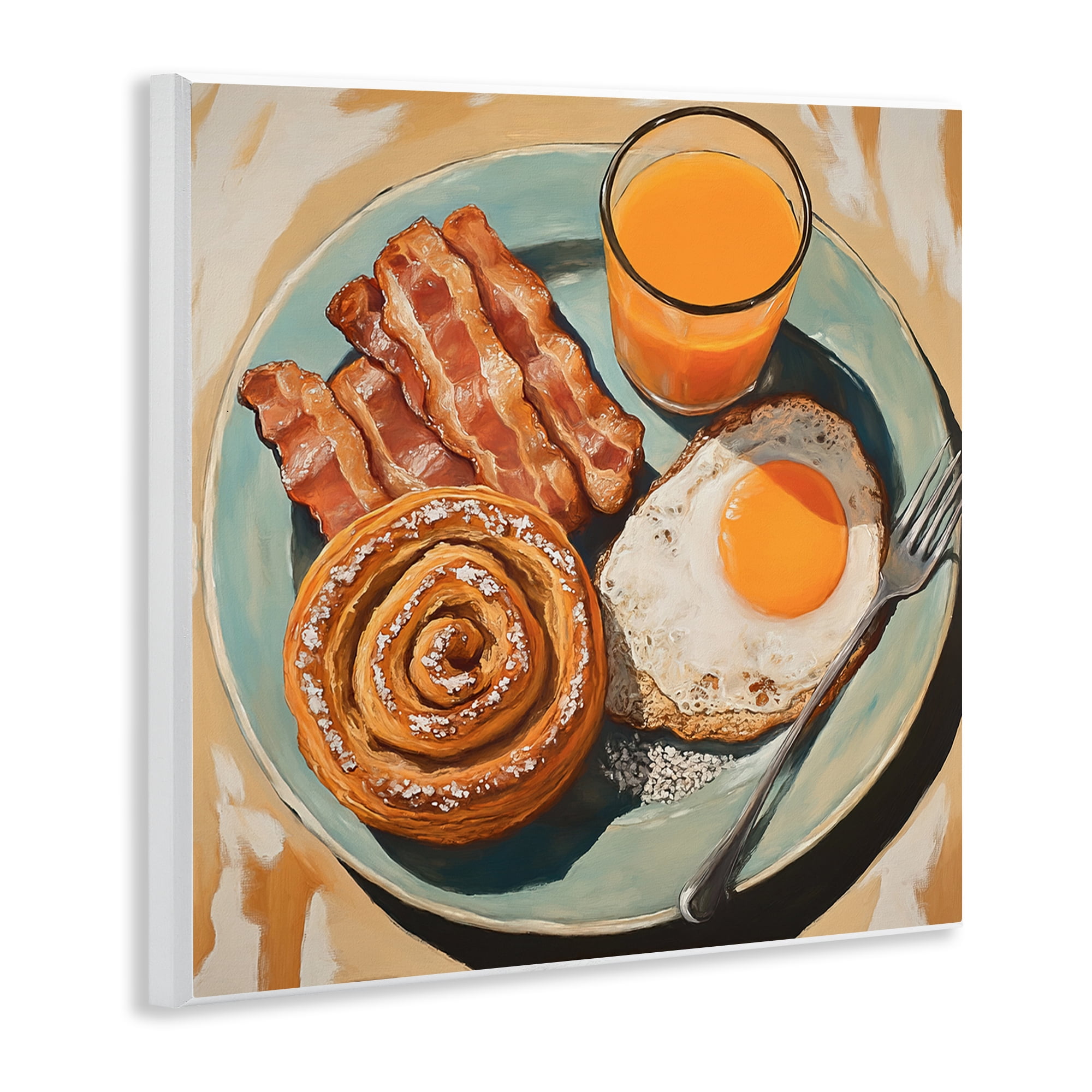 Stupell Industries Cinnamon Roll Breakfast Wall Plaque Art, design by Tina LeCour